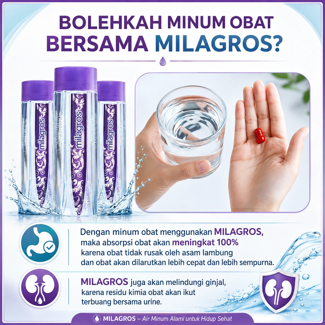Pantangan saat minum Air Milagros dan kondisi yang perlu hati-hati